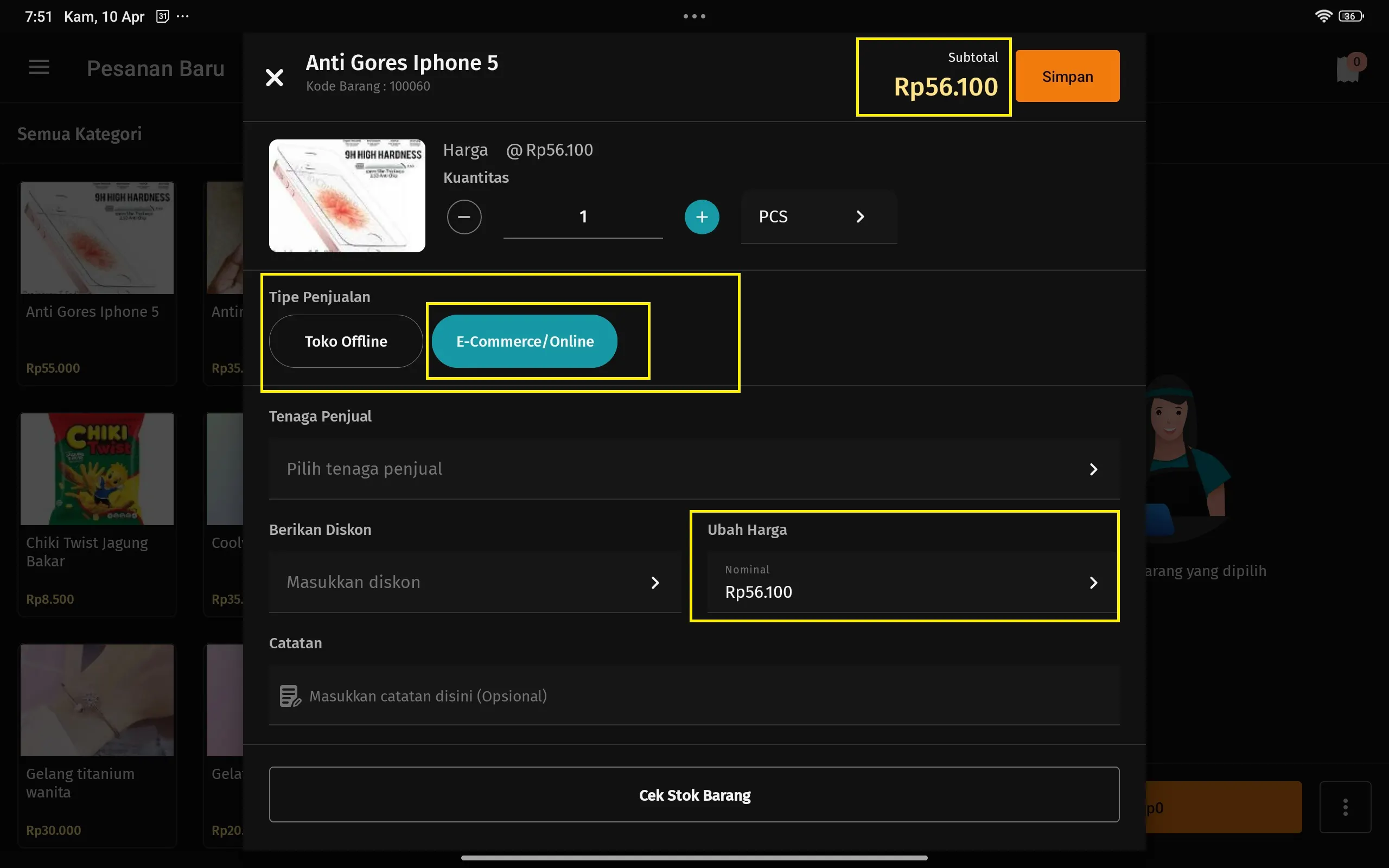 2 Cara Melakukan Transaksi di Accurate POS Dengan Tipe Penjualan